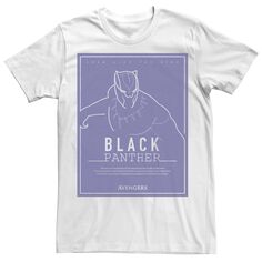 Мужская футболка с постером фильма «Черная пантера» Marvel