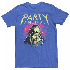 Мужская футболка Chewbacca Neon Party с рисунком животных Star Wars
