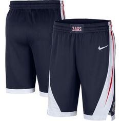 Мужские темно-синие баскетбольные шорты Gonzaga Bulldogs Replica Performance Nike