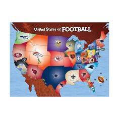 Пазл-карта НФЛ «Соединенные Штаты футбола», состоящая из 500 деталей Masterpieces Puzzles
