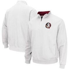 Мужской белый пуловер с молнией до четверти и логотипом Florida State Seminoles Tortugas Colosseum