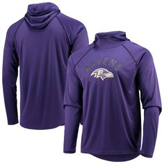 Мужская фиолетовая футболка с капюшоном с длинным рукавом Baltimore Ravens реглан Starter