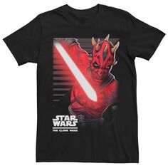 Мужская футболка Star Wars Clone Wars Maul Strikes Tee Licensed Character