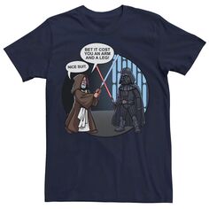 Мужская футболка с надписью «Звездные войны Дарт Вейдер и Оби-Ван Кеноби», Синяя Star Wars, синий