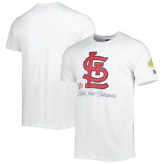 Мужская белая футболка St. Louis Cardinals Historical Championship New Era