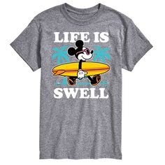 Футболка Big &amp; Tall Disney Life Is Swell License, серый