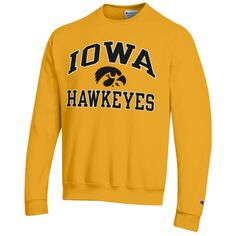 Мужской пуловер с высоким мотором Iowa Hawkeyes золотого цвета Champion