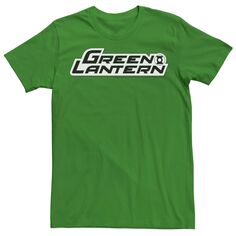 Мужская зеленая футболка с текстовым логотипом и фонарем Licensed Character