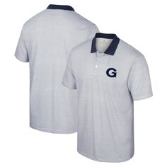 Мужская белая рубашка-поло в полоску с принтом Georgetown Hoyas Colosseum