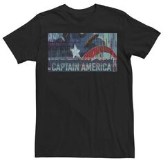 Мужская футболка с изображением Капитана Америки и плакатом с рисунком Marvel