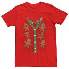 Мужской рождественский костюм с персонажем «Звездных войн» и пряничным печеньем, футболка с рисунком Licensed Character