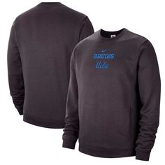 Мужской темно-серый пуловер UCLA Bruins Campus Block Club свитшот Nike