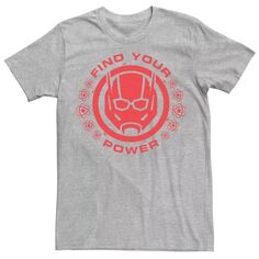 Мужская красная футболка с логотипом Ant-Man Find Your Power Marvel