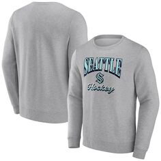 Мужской пуловер с логотипом Heather Grey Seattle Kraken Special Edition 2.0 Fanatics