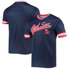 Мужское темно-красное джерси Boston Red Sox Cooperstown Collection с v-образным вырезом Team Color Stitches