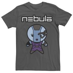 Мужская футболка с рисунком Nebula Cute Guardian of Kawaii Pose Marvel