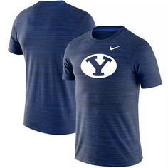 Мужская темно-синяя футболка с логотипом команды BYU Cougars Velocity Legend Performance Nike