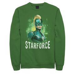 Мужской флисовый пуловер с рисунком Captain Starforce Portrait Marvel