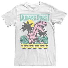 Мужская винтажная футболка с изображением парка Юрского периода T-Rex Roar в стиле ретро Licensed Character