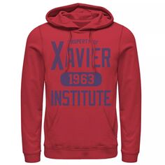 Мужская толстовка с капюшоном Campus Property 1963 года Marvel X-Men Xavier Institute 1963 Licensed Character, красный