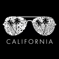 California Shades — мужская бейсбольная футболка с надписью «Реглан» LA Pop Art