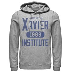 Мужская толстовка с капюшоном Campus Property 1963 года Marvel X-Men Xavier Institute 1963 Licensed Character