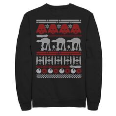 Мужской флисовый рождественский свитер в стиле «Звездные войны: Темная сторона уродливых» Licensed Character, черный