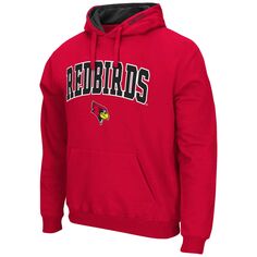 Мужской красный пуловер с капюшоном Illinois State Redbirds Arch и Logo Colosseum