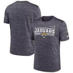 Мужская антрацитовая футболка Jacksonville Jaguars Yardline Velocity Performance Nike