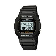 Мужские цифровые спортивные часы с хронографом G-Shock Illuminator — DW5600E-1V Casio