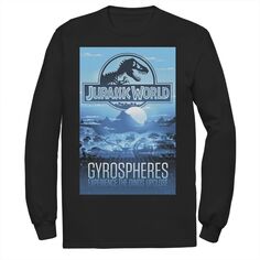 Мужская футболка с плакатом «Мир Юрского периода гиросферы» Jurassic Park, черный