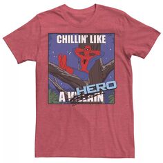 Мужская футболка с портретом Человека-паука Chillin&apos; Like A Hero Marvel