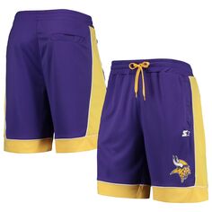 Мужские фиолетовые/золотые модные шорты, любимые фанатами Minnesota Vikings Starter