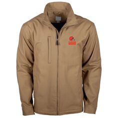 Мужская куртка Dunbrooke Tan Cleveland Browns Journey Workwear Tri-Blend с молнией во всю длину