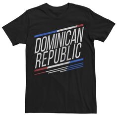 Мужская футболка Gonzales Dominican Republic с косыми полосками и логотипом Licensed Character