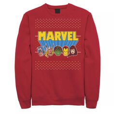 Мужской классический свитшот «Ugly Christmas» с изображением Мстителей Marvel