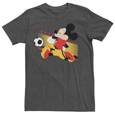 Мужская футболка с изображением Микки Мауса, немецкая футбольная форма, портретная футболка Disney