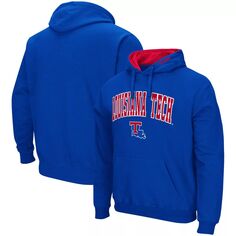 Мужской пуловер с капюшоном и логотипом Royal Louisiana Tech Bulldogs Colosseum
