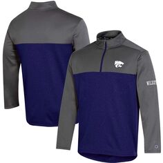 Мужская фиолетовая куртка Kansas State Wildcats с молнией четверть четверти Gameday Champion
