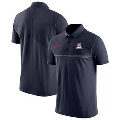 Мужская футболка-поло темно-синего цвета Arizona Wildcats Coaches Performance Nike