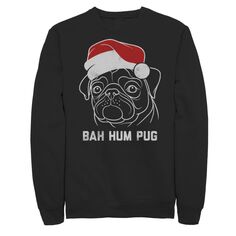 Мужская шапка Санта-Клауса Bah Hum Pug, рождественская флисовая шапка Licensed Character