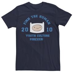 Мужская футболка с рисунком Finn The Human Youth Culture Forever, Blue Licensed Character, синий