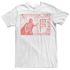 Мужская футболка с изображением Дарта Вейдера и кандзи в стиле «Звездные войны» Licensed Character, белый
