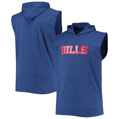 Мужской пуловер без рукавов с капюшоном Royal Buffalo Bills Big &amp; Tall Muscle