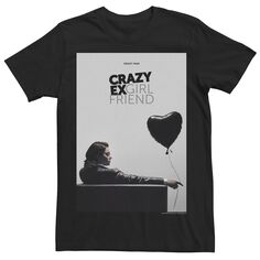 Мужская черная футболка с плакатом и воздушным шаром Crazy Ex Girlfriend Licensed Character