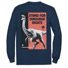 Мужская футболка с плакатом «Мир Юрского периода» и динозаврами Jurassic World, синий