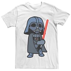 Мужская футболка с рисунком Дарта Вейдера в стиле чиби «Звездные войны» Licensed Character, белый