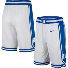 Мужские белые баскетбольные шорты Duke Blue Devils Replica Team Nike