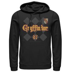 Мужской пуловер с капюшоном Gryffindor Pride Plaid 07 Harry Potter