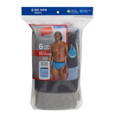 Комплект трусов Big &amp; Tall Ultimate Cool Comfort, 6 шт. Hanes